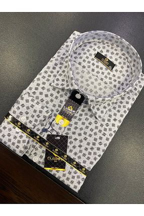 پیراهن طوسی مردانه سایز بزرگ CLASSO - کد 465850782