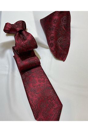 کراوات زرشکی مردانه بافتنی HAND MADE KRVT - کد 466333519