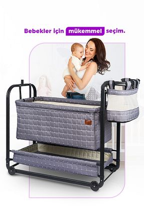 گهواره طوسی پارچه ای Bebelovv - کد 466145650