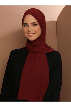 شال زرشکی زنانه پلی استر کد 55176369