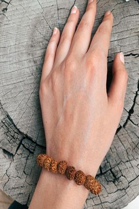 دستبند جواهر قهوه ای زنانه سنگ طبیعی NehirTaş - کد 81446601