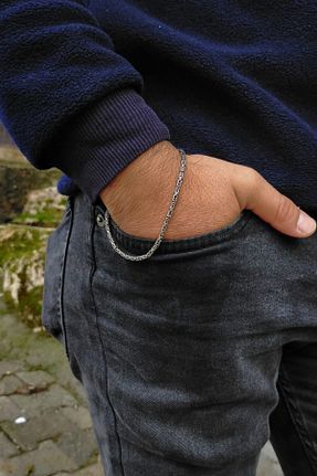 دستبند نقره بژ مردانه 925 عیار Midyat Nurtaş Gümüş - کد 81564540