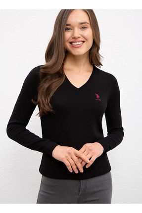 پلیور مشکی زنانه ساده U.S. Polo Assn. - کد 81771883