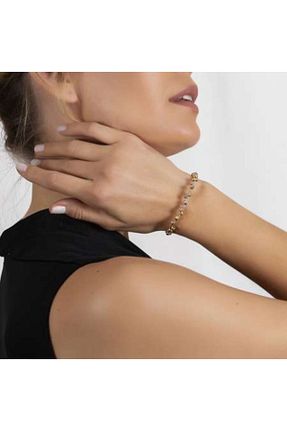 دستبند نقره طلائی مردانه 925 عیار Gümüş Hediye Al - کد 81821230