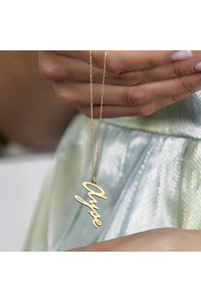 گردنبند نقره طلائی زنانه 925 عیار Gümüş Hediye Al - کد 81723486