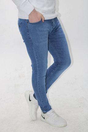 شلوار جین آبی مردانه پاچه تنگ bağ star - کد 82890992