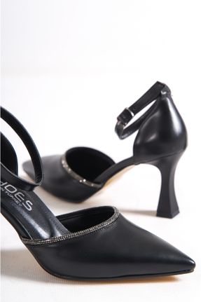 کفش مجلسی مشکی زنانه چرم مصنوعی پاشنه متوسط ( 5 - 9 cm ) پاشنه نازک کد 465553884
