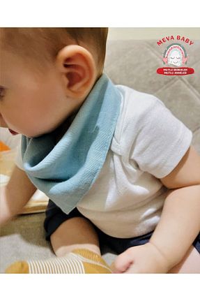 دستمال گردن آبی بچه گانه پنبه ای mevababy - کد 465720764