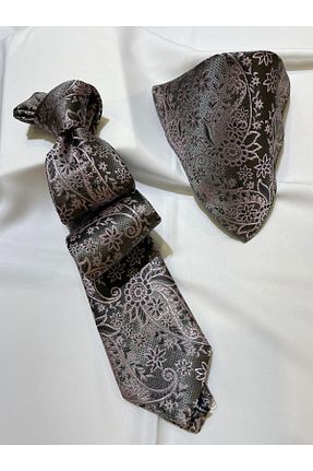 کراوات طوسی مردانه بافتنی HAND MADE KRVT - کد 466327232