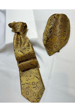 کراوات زرد مردانه بافتنی HAND MADE KRVT - کد 466404066