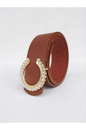 کمربند قهوه ای زنانه چرم خالص Kemerix - کد 465380685
