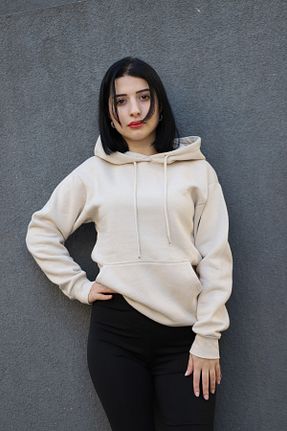 سوئیشرت بژ زنانه ساده modayiğit - کد 379621847