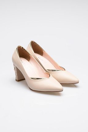 کفش کلاسیک بژ زنانه چرم مصنوعی lizshoe - کد 466864868