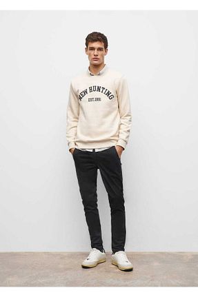 سوئیشرت نباتی مردانه ساده MANGO Teen - کد 334082687
