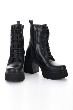 بوت / نیم بوت مشکی زنانه چرم خالص ss shoe & schuh - کد 467334121