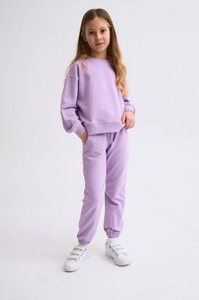 سوئیشرت بنفش بچه گانه ساده THERECOLOR - کد 225974936