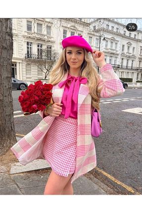 کلاه صورتی زنانه پشمی MSASTYLE - کد 466834323