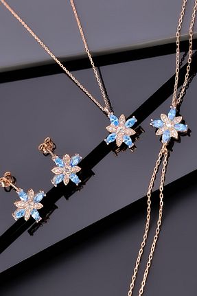 ست نقره صورتی زنانه زیرکن Miavi Silver - کد 467400694