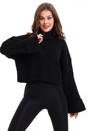 پلیور مشکی زنانه ساده GND - کد 467764434