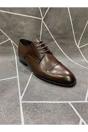 کفش کلاسیک قهوه ای مردانه چرم خالص NYZ - کد 468358042