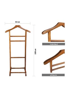 چوب لباسی قهوه ای چوب 108 cm 52 cm کد 469515959