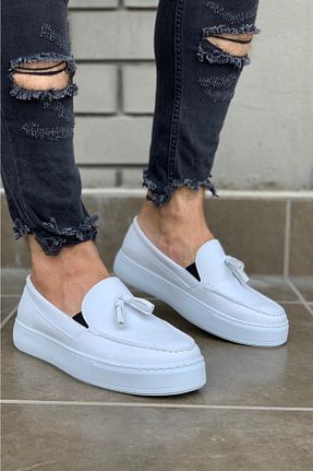 کفش کلاسیک سفید مردانه چرم مصنوعی KN Fashion - کد 468342510