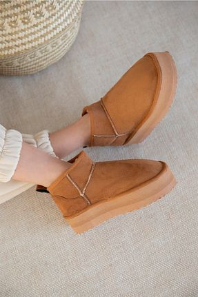 بوت / نیم بوت قهوه ای زنانه پاشنه تخت wolk shoes - کد 468693524