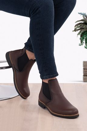 بوت / نیم بوت قهوه ای مردانه چرم مصنوعی Zegeshoes - کد 169013771