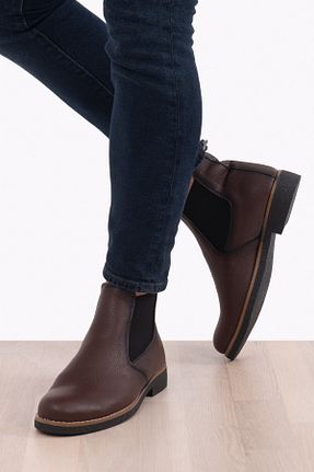 بوت / نیم بوت قهوه ای مردانه چرم مصنوعی Zegeshoes - کد 169013771