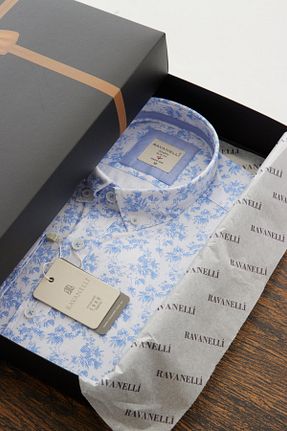 پیراهن سفید مردانه اسلیم فیت RAVANELLI - کد 469486862