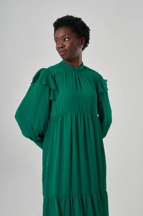 لباس سبز زنانه بافتنی پلی استر رگولار آستین-بلند کد 467870423