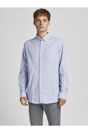 پیراهن آبی مردانه اسلیم فیت Jack & Jones - کد 467903082