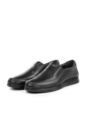 کفش کژوال مشکی مردانه چرم طبیعی پاشنه کوتاه ( 4 - 1 cm ) پاشنه ساده کد 356243153
