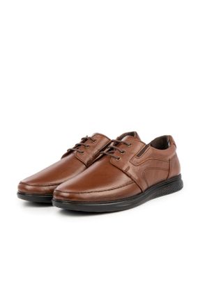 کفش کژوال قهوه ای مردانه چرم طبیعی پاشنه کوتاه ( 4 - 1 cm ) پاشنه ساده کد 356259369