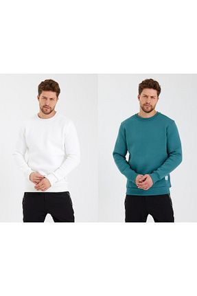سوئیشرت سفید مردانه ساده CLIPMAN - کد 469010892