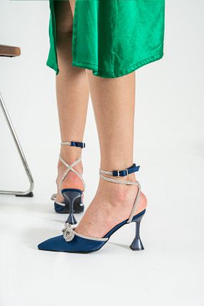 کفش پاشنه بلند کلاسیک سرمه ای زنانه ساتن DUXAL SHOES - کد 384824946