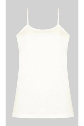 رکابی سفید زنانه پنبه (نخی) بند دار کد 168062191