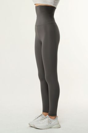 ساق شلواری طوسی زنانه بافت اسلیم فیت فاق بلند کد 470364525