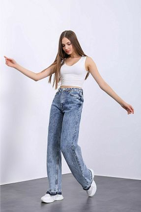 شلوار جین آبی زنانه پاچه لوله تفنگی Trn JNS - کد 470391213