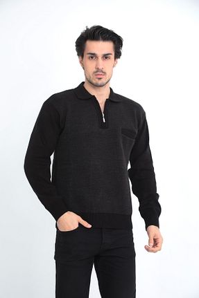 پلیور مشکی مردانه ساده KMKkombin - کد 469789668