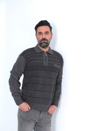 پلیور طوسی مردانه ساده KMKkombin - کد 469865931
