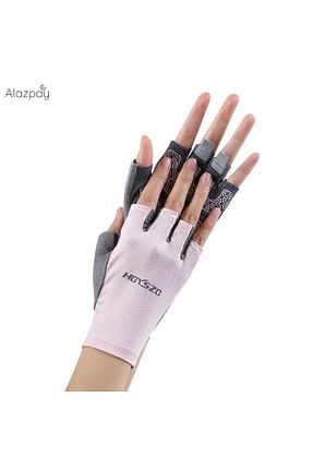 دستکش دوچرخه سواری صورتی Alazpay - کد 469980826