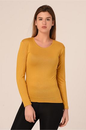 بادی زرد زنانه یقه دوچرخه DISENTIS MODEST - کد 93761828