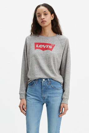 سوئیشرت طوسی زنانه ساده Levi