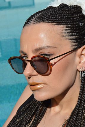عینک آفتابی قهوه ای زنانه UV400 By Harmony - کد 95389173
