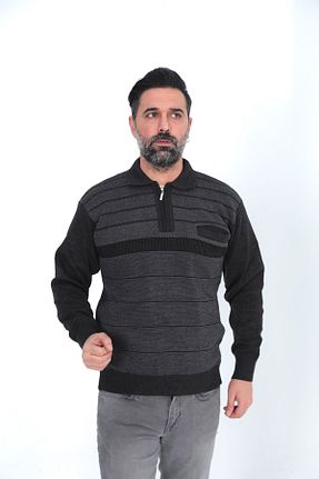 پلیور مشکی مردانه ساده KMKkombin - کد 469868358