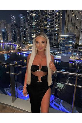 ست بالاتنه و پائین تنه مشکی زنانه بافتنی ZEKAS FASHION - کد 470119449