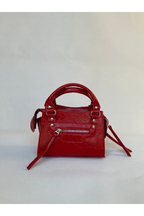 کیف دوشی قرمز زنانه چرم مصنوعی کد 470420203
