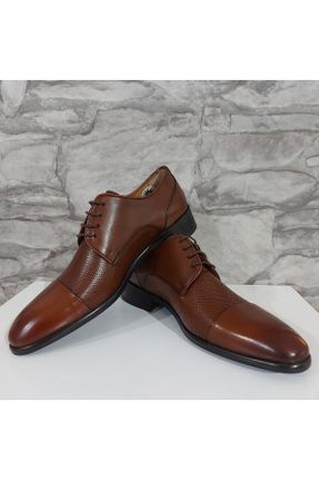 کفش کلاسیک قهوه ای مردانه چرم طبیعی کد 471550948