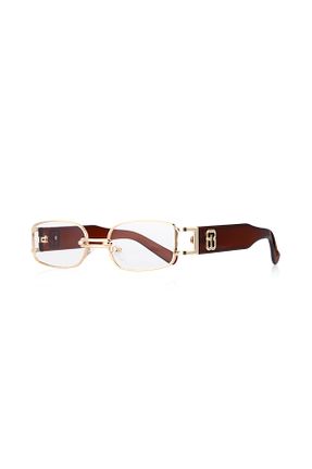 عینک آفتابی مشکی زنانه 56 UV400 فلزی مات مستطیل کد 471606204